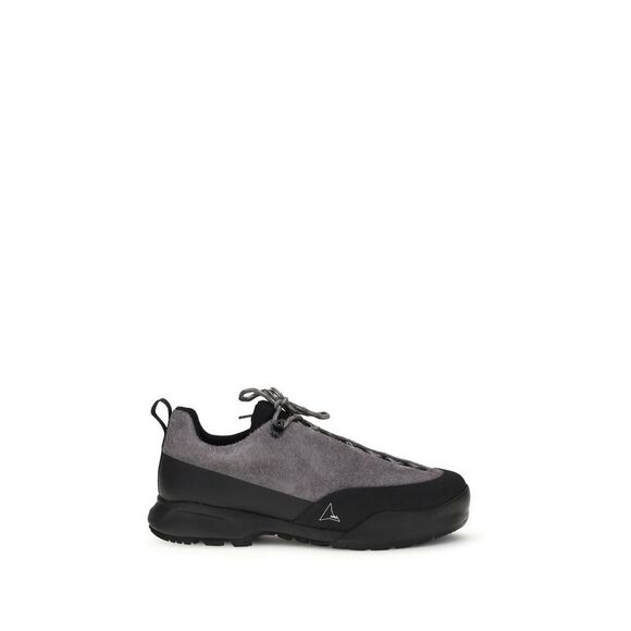 ROA Gray Calf Leather Bos Taurus Athletic Men's Sneakers